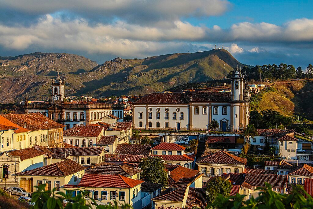 Vista da cidade de Ouro Preto, em Minas Gerais.