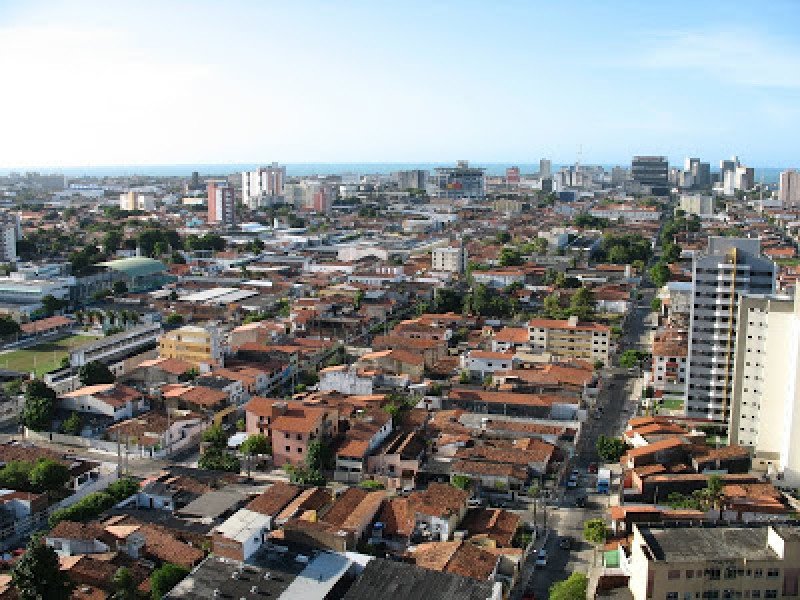 Imagem aérea do Benfica, bairro que fica no centro-sul de Fortaleza.